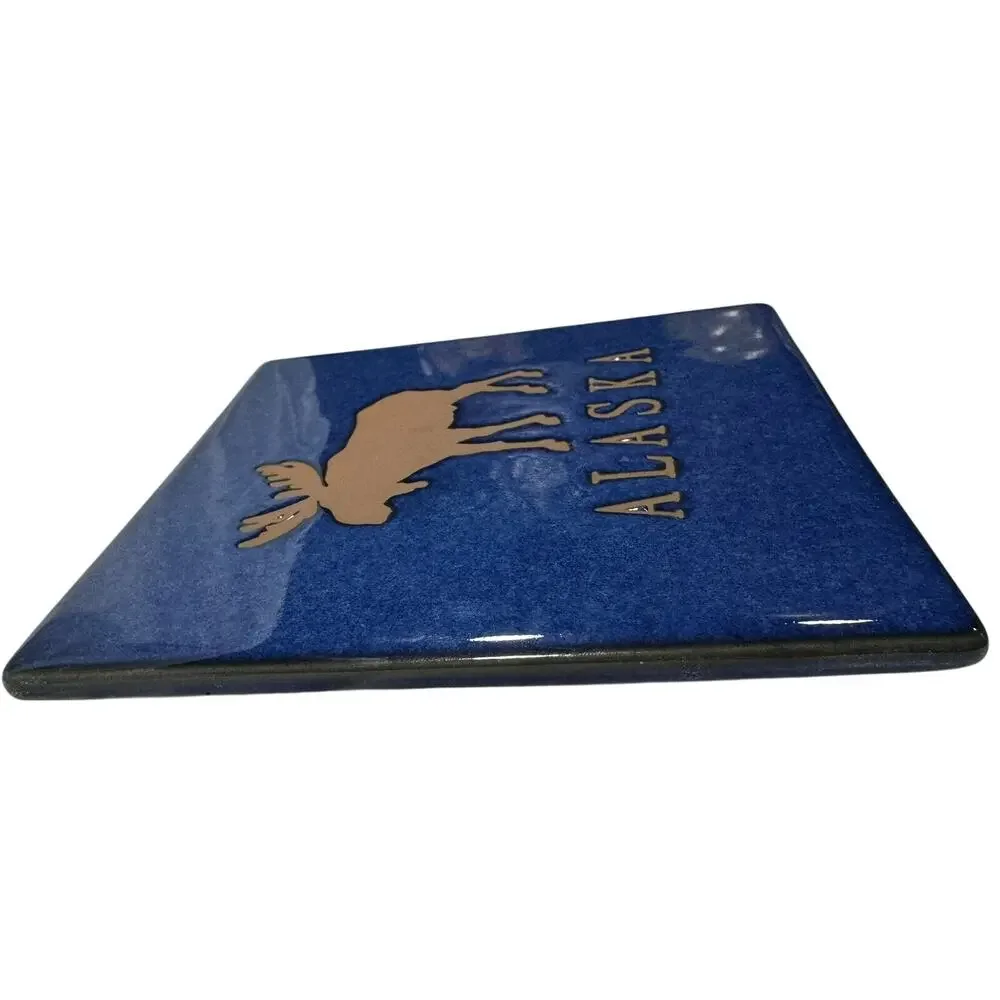 Alaska Moose Tile Trivet 6”